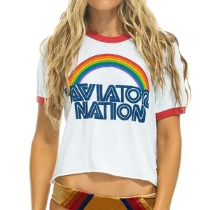 Women's Multi-colored Aviator Nation Tee